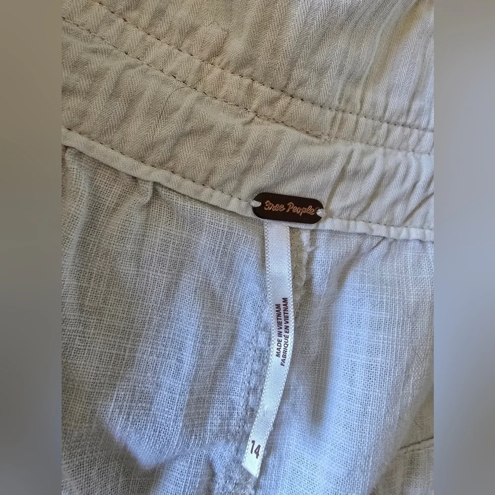 Free People Womens Beige Crop Pants Size 14